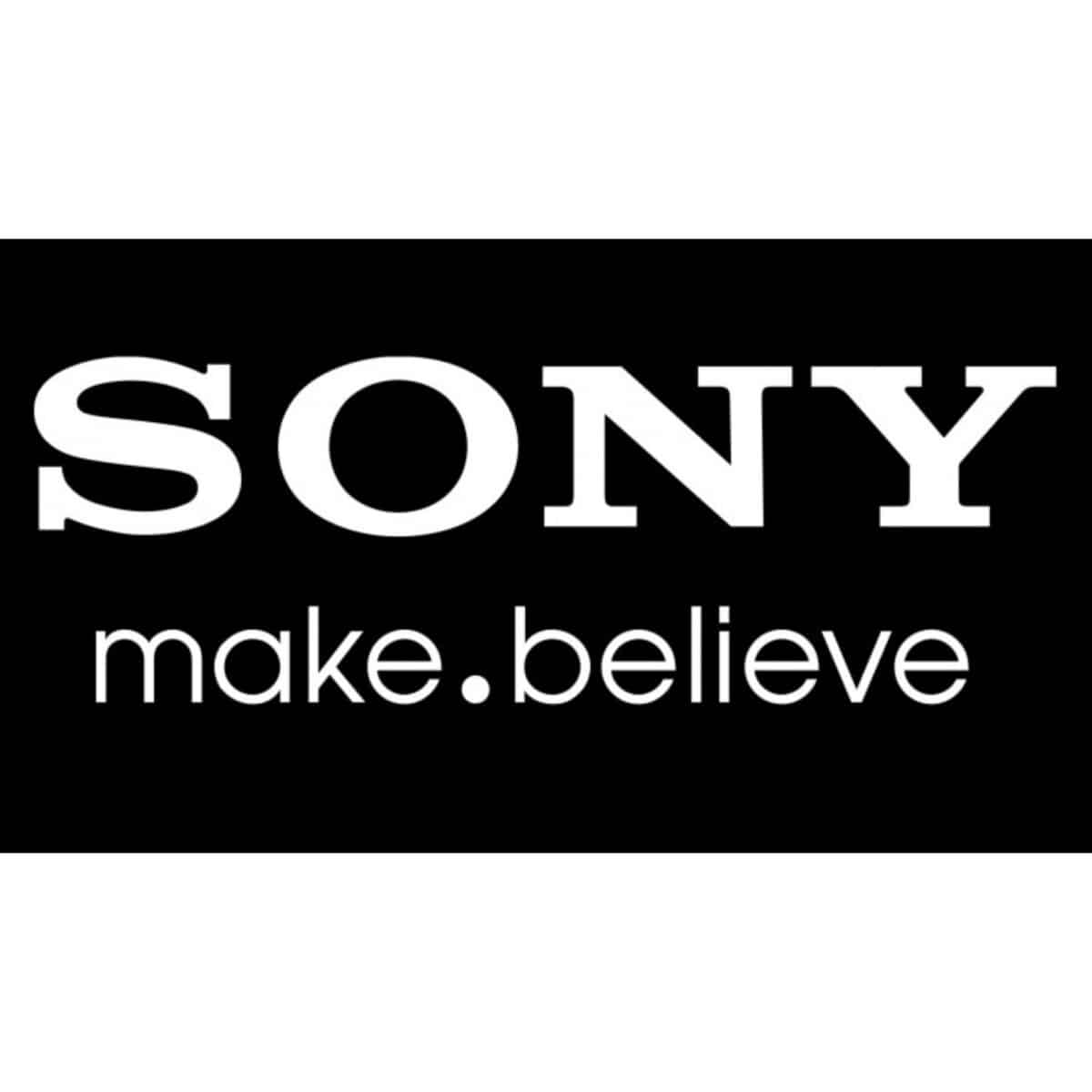 Sony Make Believe logo white on black